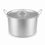 Aluminium kookpot met deksel van 33 cm en stevige handgrepen