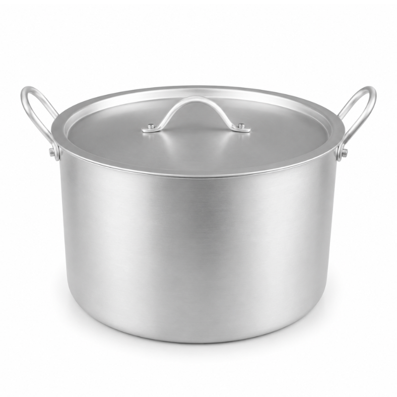 13203665I Aluminium kookpot met deksel van 35 cm en stevige handgrepen