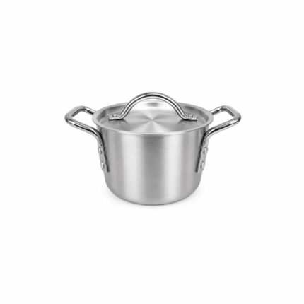 Aluminium kookpot met deksel van 14 cm en handgrepen