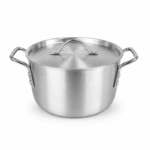 Aluminium kookpot met deksel van 23 cm en stevige handgrepen