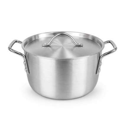 Aluminium kookpot met deksel van 23 cm en stevige handgrepen