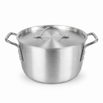 Aluminium kookpot met deksel van 24 cm en stevige handgrepen