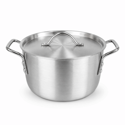Aluminium kookpot met deksel van 24 cm en stevige handgrepen