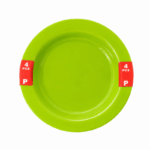 Ronde Plastic Bordenset - 4 Stuks - Diverse Kleuren