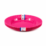 Dynasty Ronde Plastic Bordenset 23 cm - 4 Stuks - Diverse Kleuren - Afbeelding 2