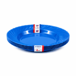 Dynasty Ronde Plastic Bordenset 23 cm - 4 Stuks - Diverse Kleuren - Afbeelding 3