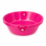 Ronde Plastic Kommenset 675 ml - 4 Stuks - Diverse Kleuren
