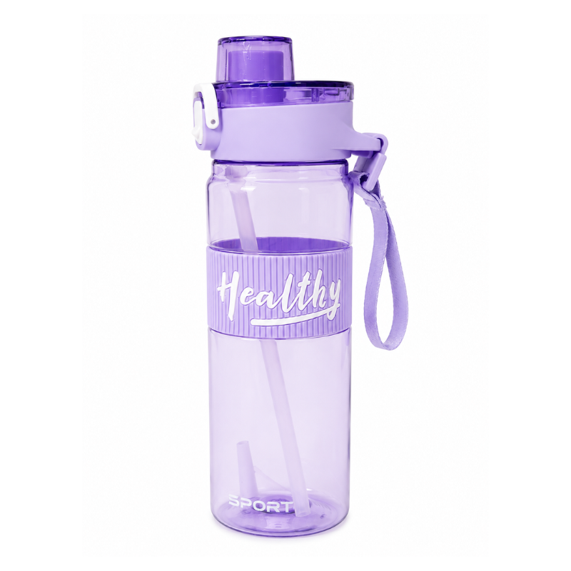 1384248663 Plastic Waterfles Healthy 850 ml - Diverse Kleuren - Afbeelding 1