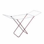 Elegant Home inklapbaar droogrek van 20 meter met wit droogoppervlak en rood metalen frame op witte achtergrond