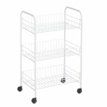 Elegant Home Metalen Opbergrek op Wieltjes - 3 Laags
