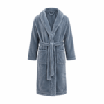 Elegant Home fleece badjas roze met tailleband en zakken