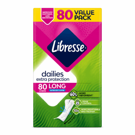 Libresse Liner Long 80 stuks voordeelverpakking op witte achtergrond