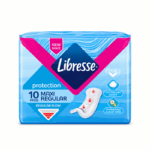 Libresse Maxi Regular Regular Flow maandverband 10 stuks op witte achtergrond