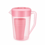 Plasvale Plastic Karaf met 4 Drinkbekers - 2 Liter
