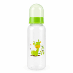 vPlastiek papfles 8 oz babyfles met giraffe print en tuit diverse prints