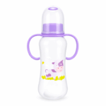 Plastiek papfles met handvat 8 oz babyfles met tuit en walvis print diverse prints