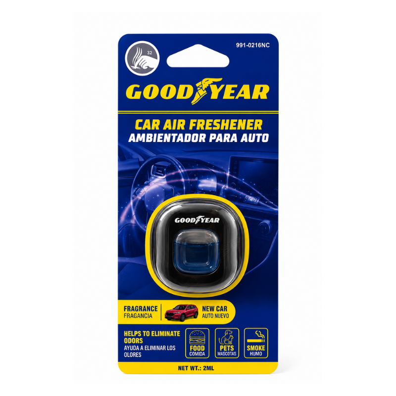 9910216NC Goodyear Car Air Freshener 2 ml - New Car Scent - Afbeelding 1