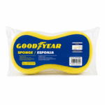 Goodyear gele en blauwe autospons 21×11×4.5 cm in verpakking