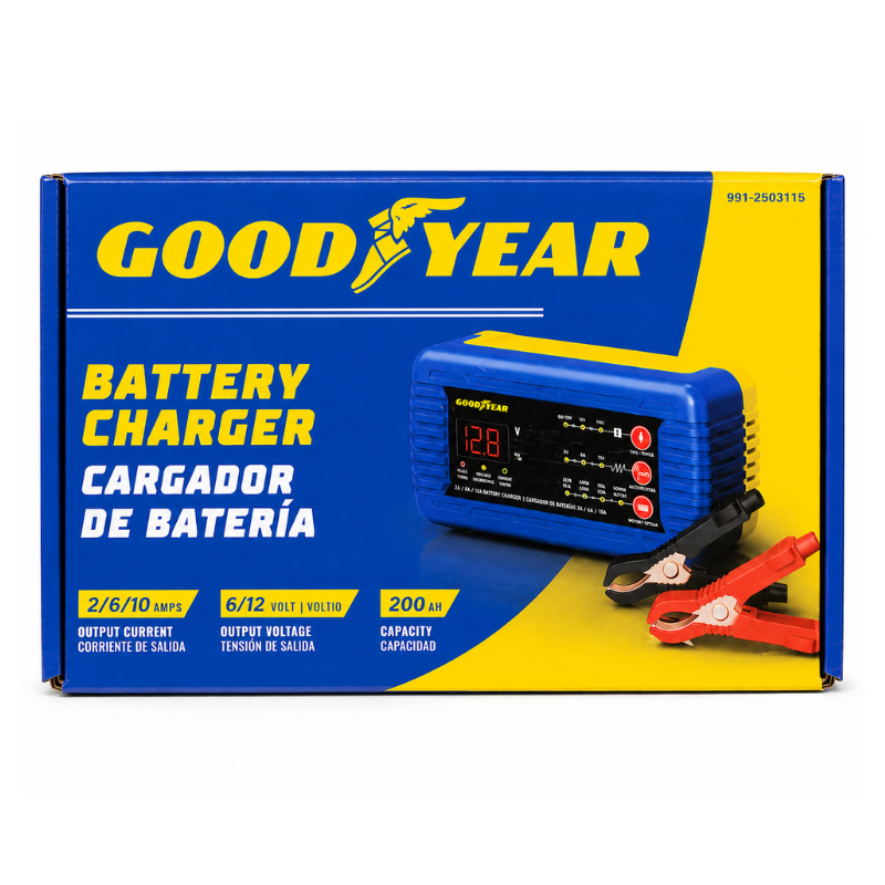 9912303115 Goodyear Battery Charger 6V 12V 200AH acculader met digitaal display