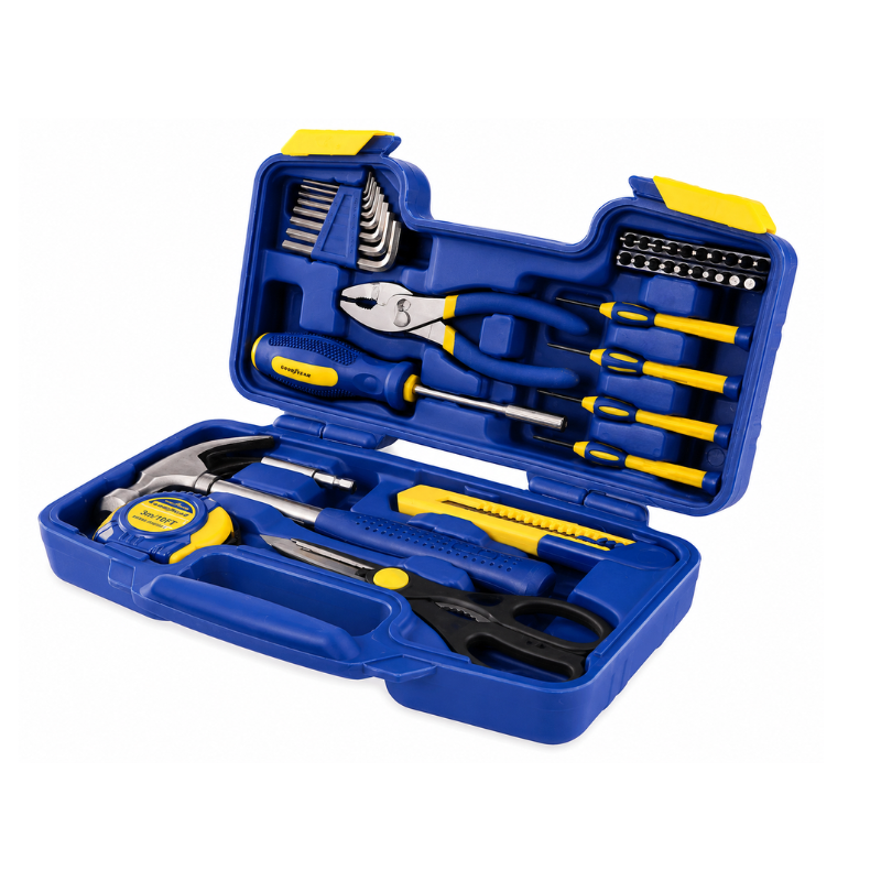 99190135669 Goodyear 39 delige gereedschapsset in blauwe opbergkoffer