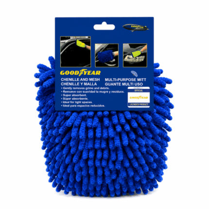 Goodyear multi-purpose chenille microfiber wash mitt in blauw