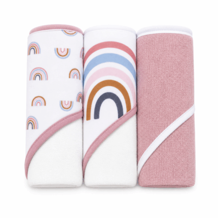 Baby badhanddoek met capuchon 76x76 cm met walvis design en zachte stof in diverse kleuren