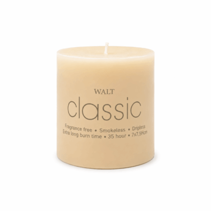 Walt Classic crème stompkaars van 7x7.5 cm op witte achtergrond