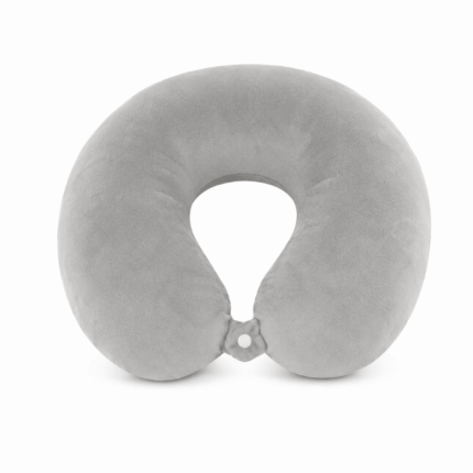Memory foam reiskussen U-vorm grijs comfortabel nekkussen voor reizen