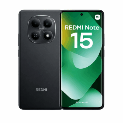 Redmi Note 15 smartphone 8GB 256GB Black voor- en achterkant