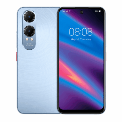Techview S1000Pro smartphone 8GB 128GB Silver Blue voor- en achterkant