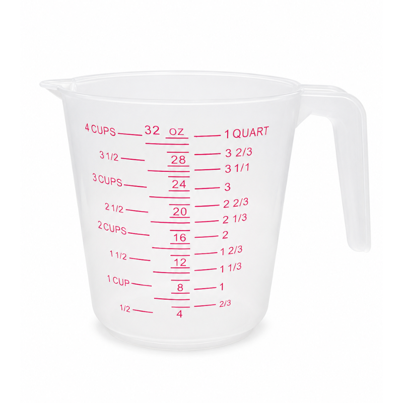 1369545963 Plastic Maatbeker met Handvat - 4 Cups - Afbeelding 1