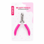 RVS nagelriem knipper met roze handgreep voor manicure en pedicure
